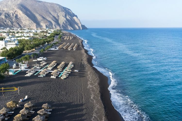 Black Beach in Satorini