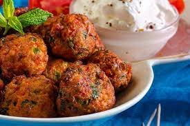 traditional products of Santorini | tomato meatballs